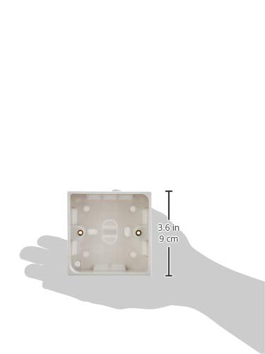 Merriway Moulded Surface Pattress Back Box 1-Gang 35mm (1.3/8 inch) Deep