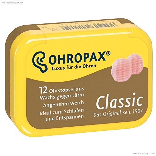 OHROPAX Classic Wax Mouldable Earplugs 2 Packs (24 Pairs)