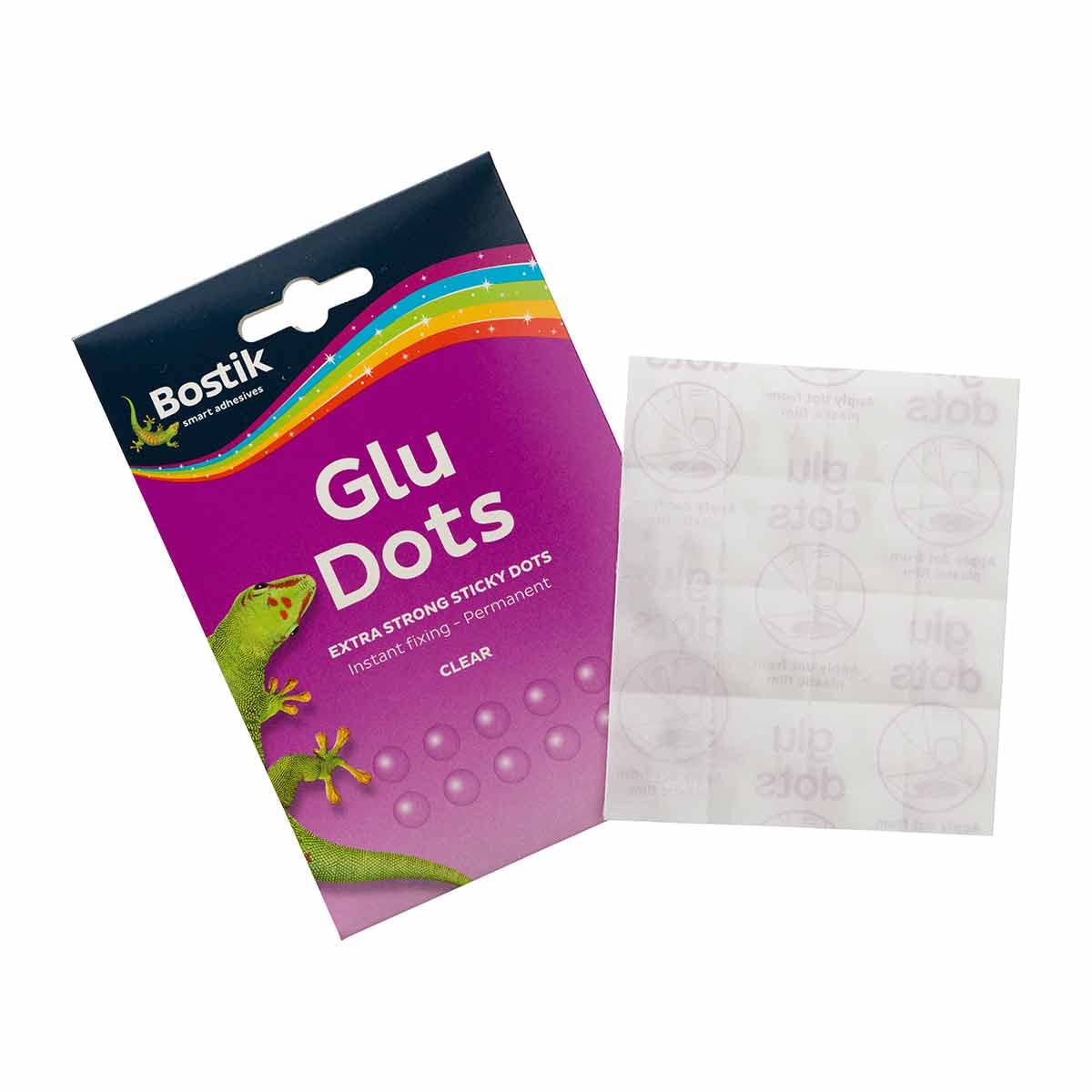 Bostik Extra Strong Glu Dots Clear, 64 Glu Dots