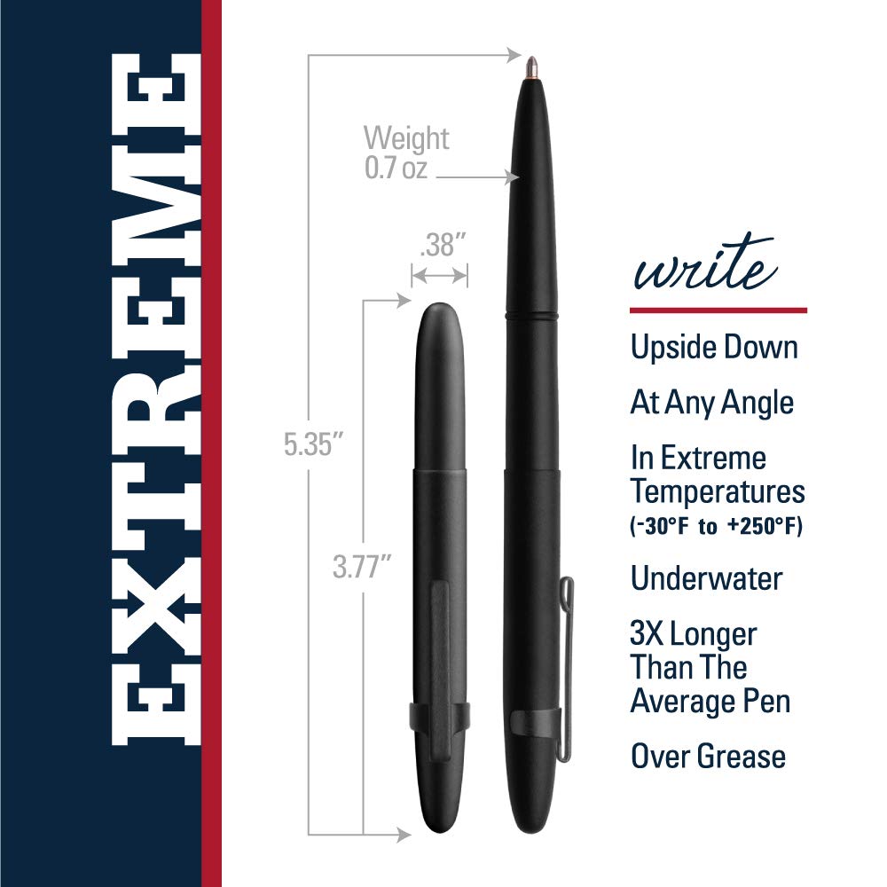 Fisher Space Pen Matte Bullet Space Pen with Clip,