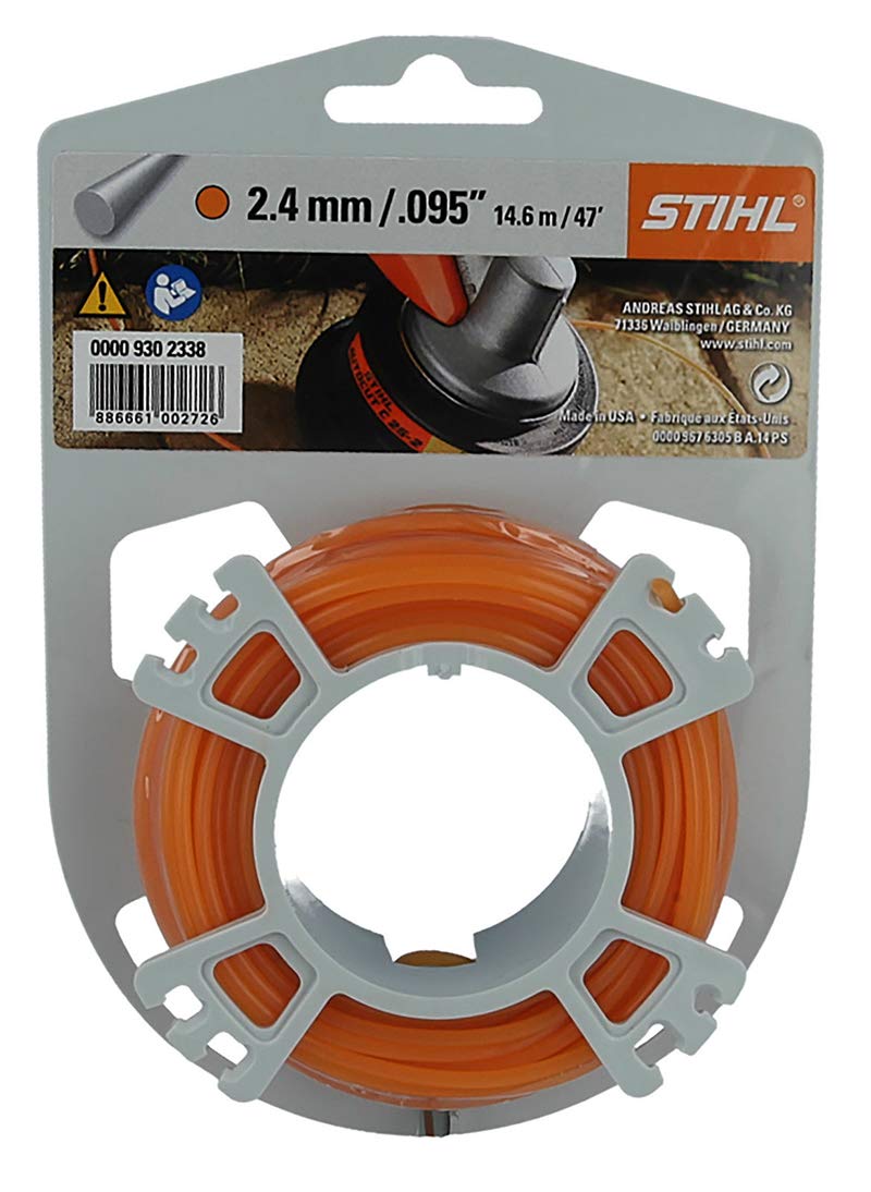 Stihl trimmer line, around 2.4 mm x 15.2m.