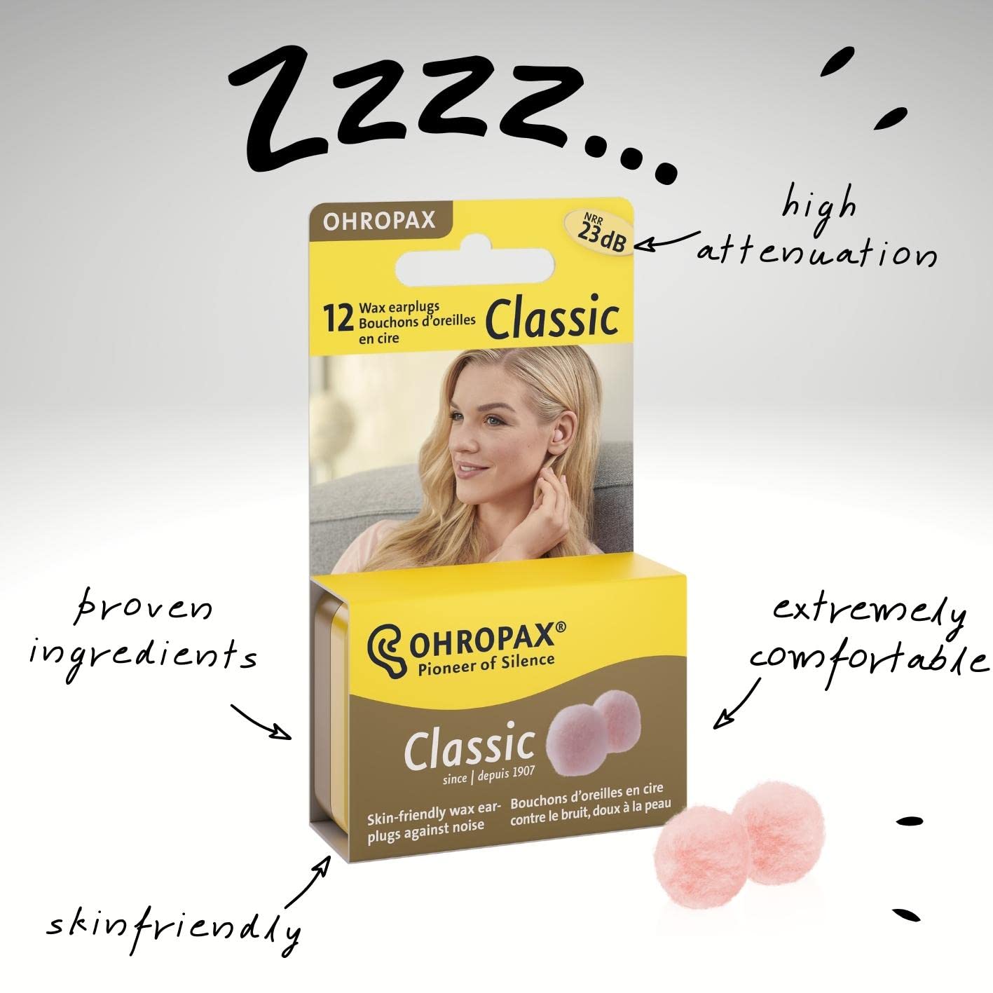 Ohropax Classic Earplugs - 6 Pairs