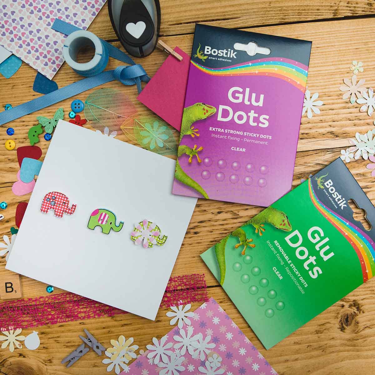 Bostik Extra Strong Glu Dots Clear, 64 Glu Dots