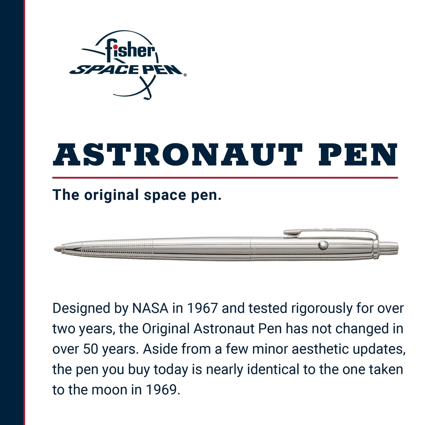 Fisher Space Original Astronaut Retractable Pen, Metallic