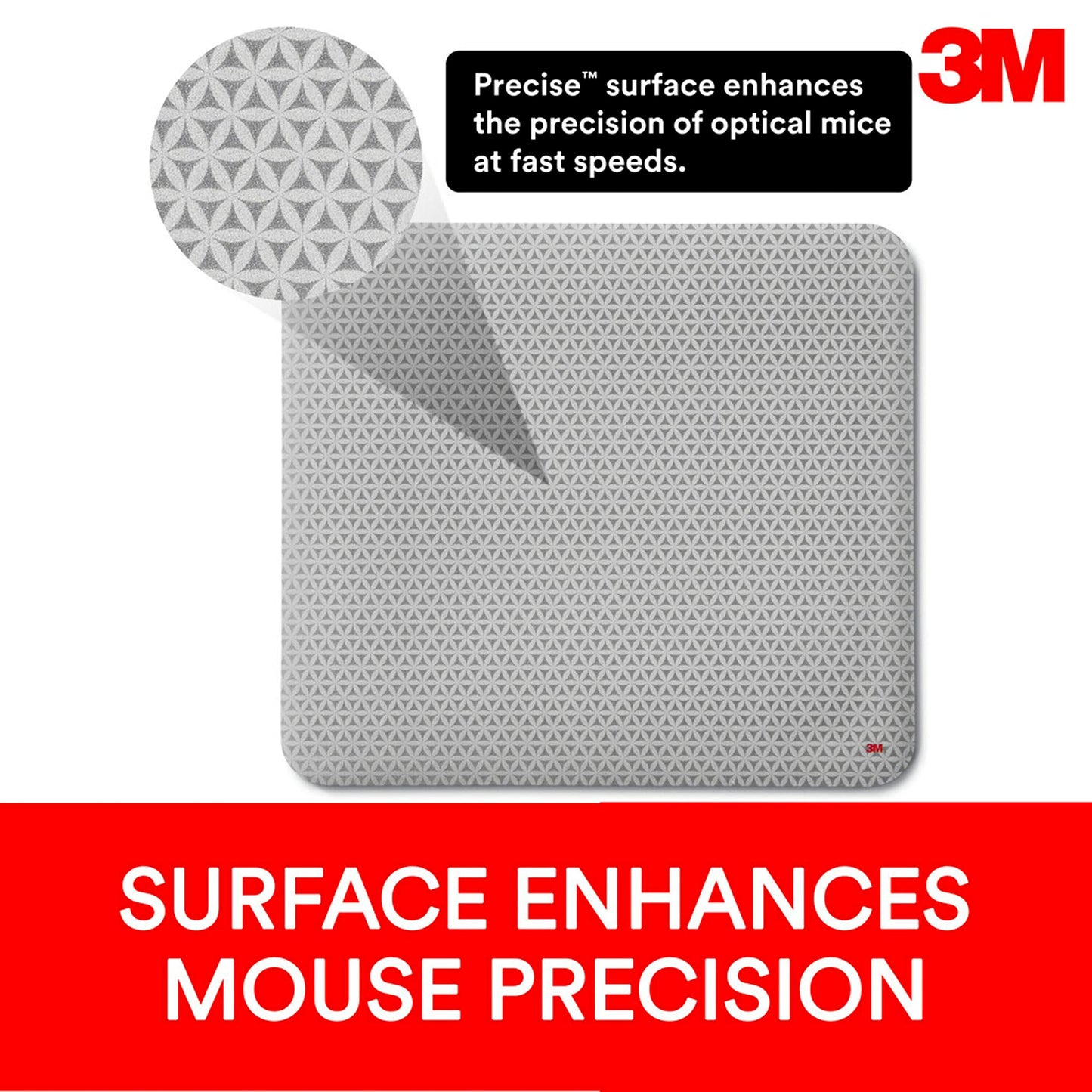3M Precise Mouse Pad with Non-Skid Backing and Battery Saving Design-Bitmap