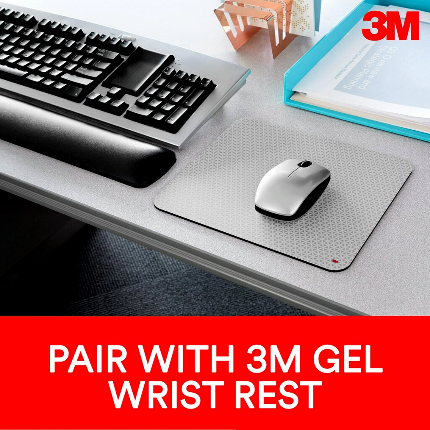 3M Precise Mouse Pad with Non-Skid Backing and Battery Saving Design-Bitmap