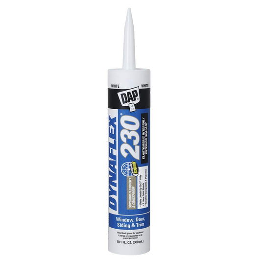Dap 18275 DYNAFLEX 230, White 100% Waterproof Window, Door & Trim Sealant, 10.1 oz