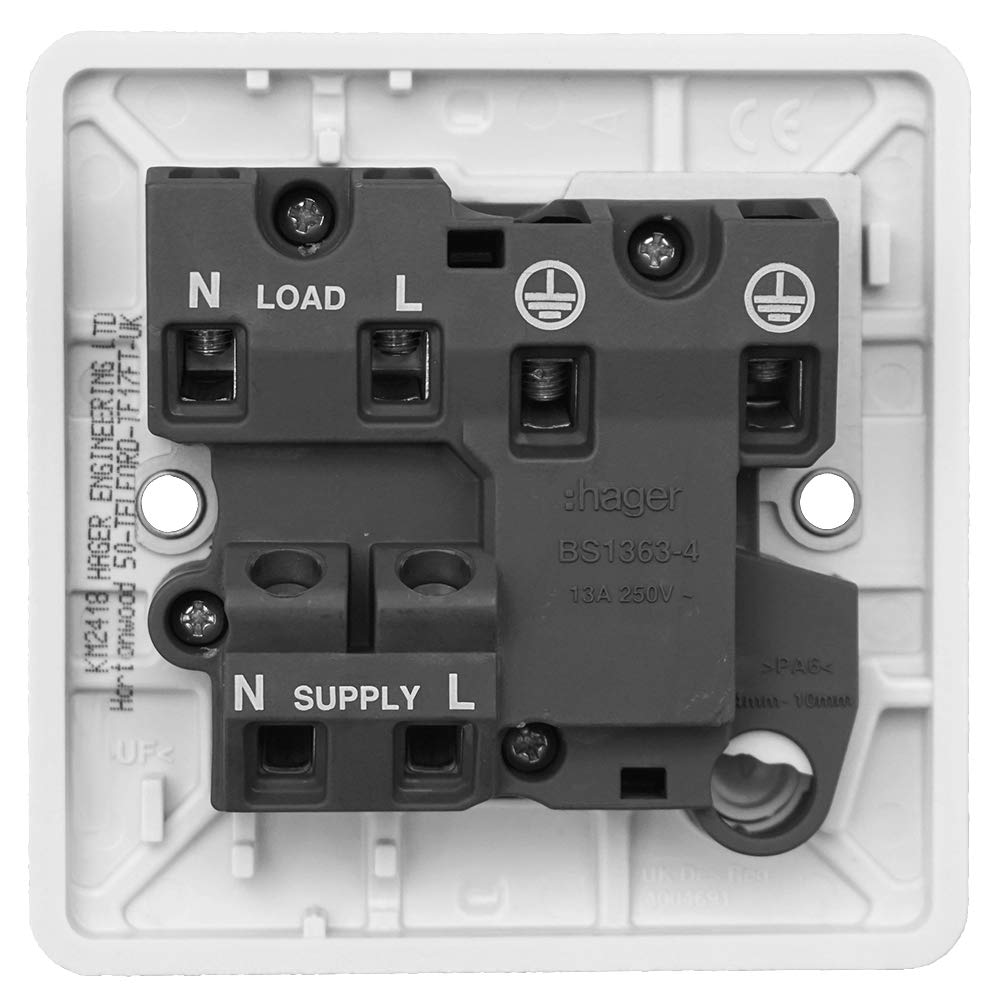 Hager 13A Switched Fused Connection Unit (FCU) with Flex Outlet - Sollysta Range
