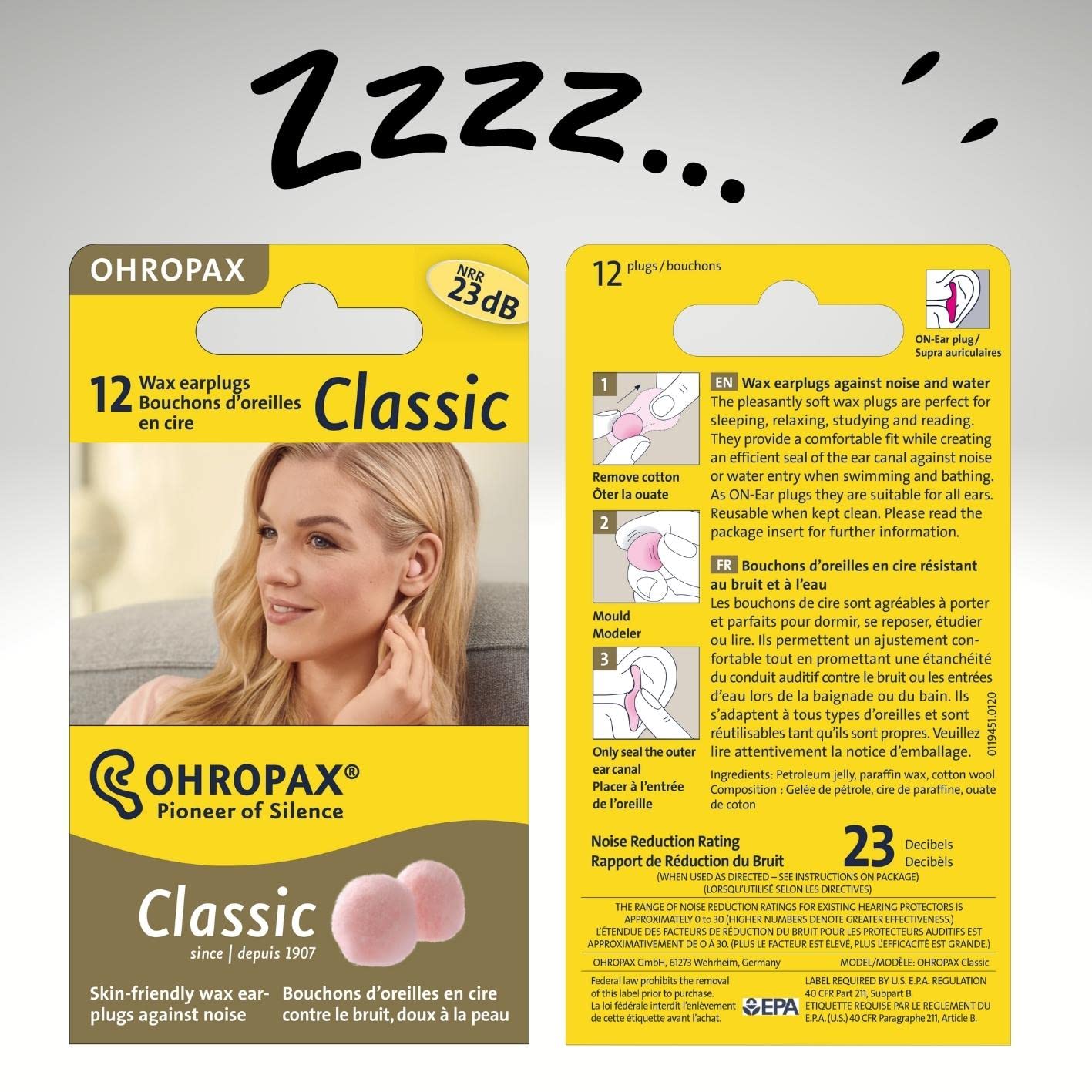 Ohropax Classic Earplugs - 6 Pairs