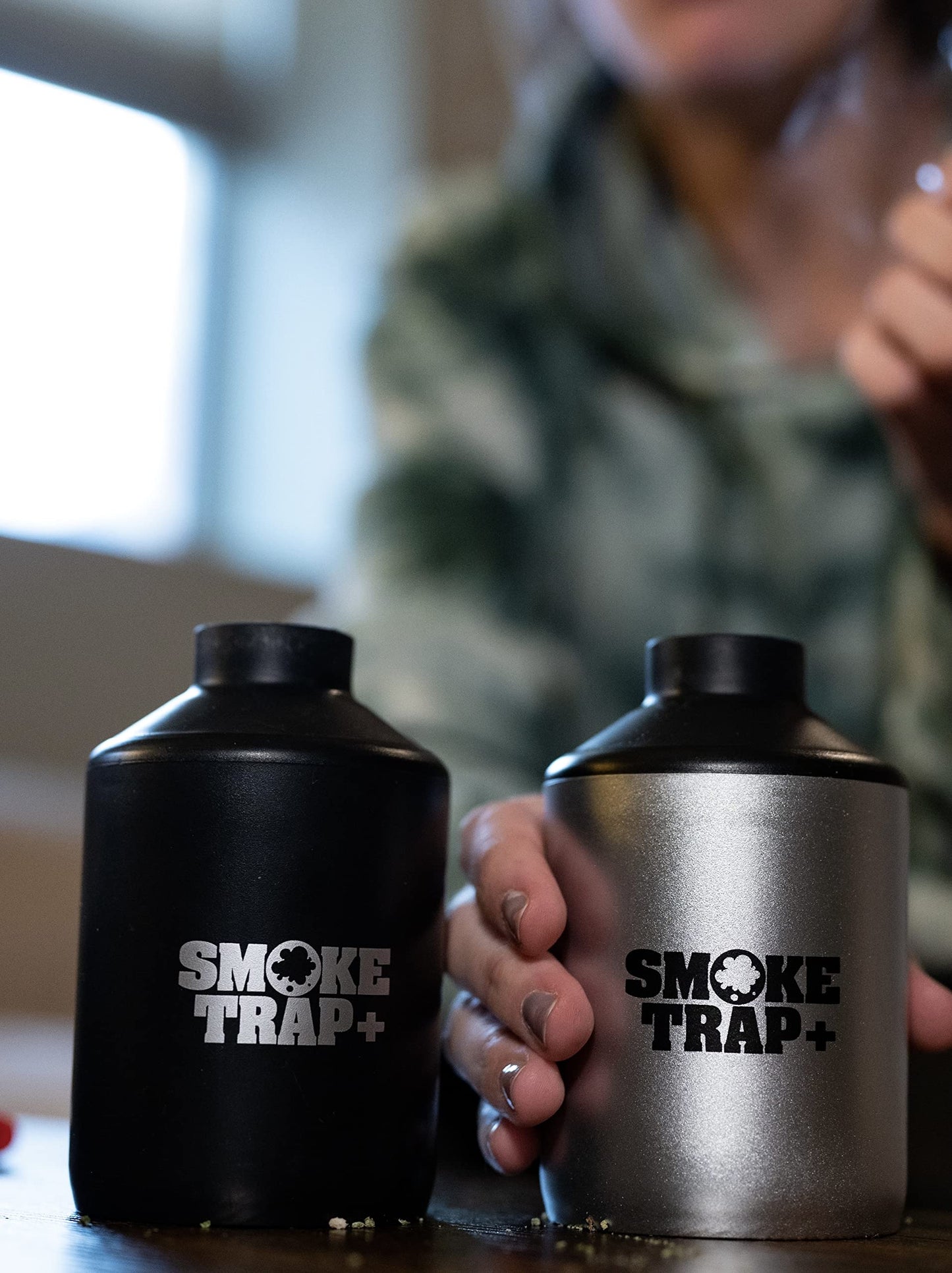 Smoke Trap + | Personal Air Filter (Sploof) - Smoke Filter with Replaceable Filters (Black)