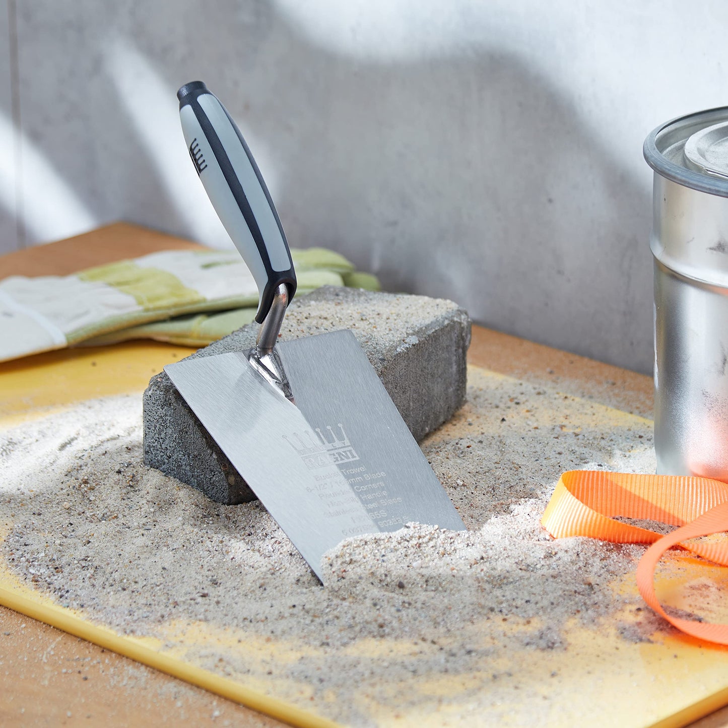 Ragni R6165S 6 1/2" Stainless Steel Bucket Trowel, Silver