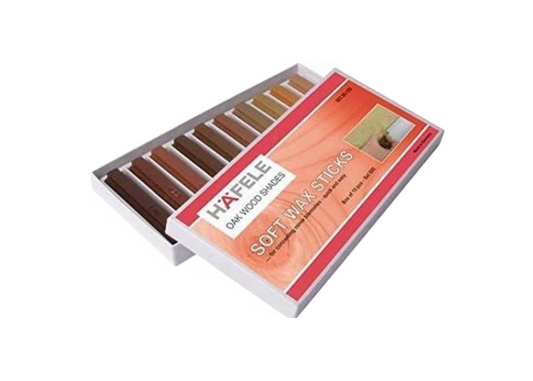 Hafele SML New Soft Wax Assortment Wood Filler Sticks Pack of 10 Oak Shades